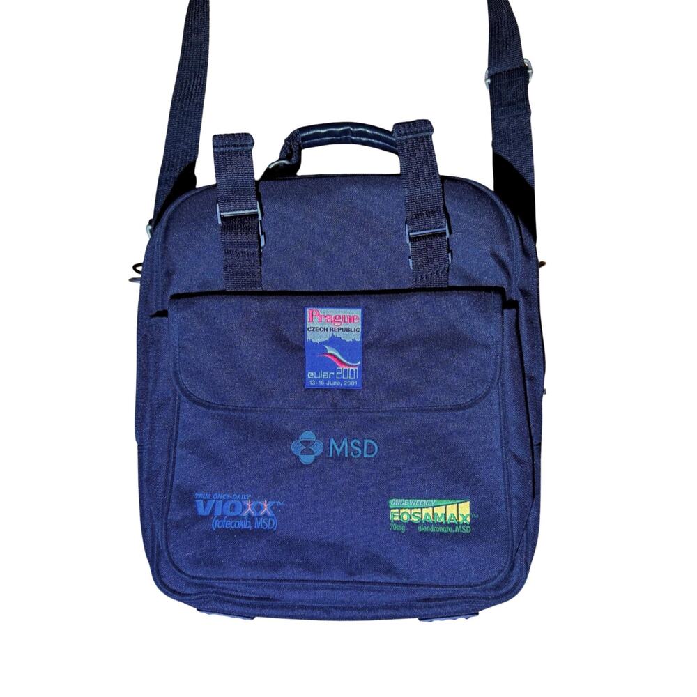 Vintage 2001 prague laptop bag case - eular vioxx fosamax